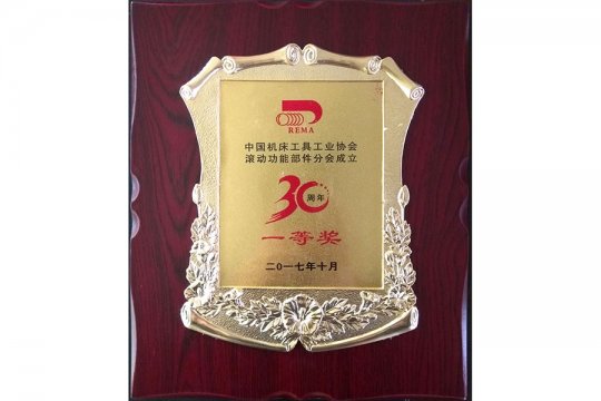 滾動(dòng)功能部件分會(huì )行業(yè)協(xié)會(huì )一等獎