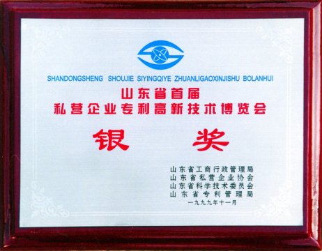 山東省高新技術(shù)博覽會(huì )銀獎